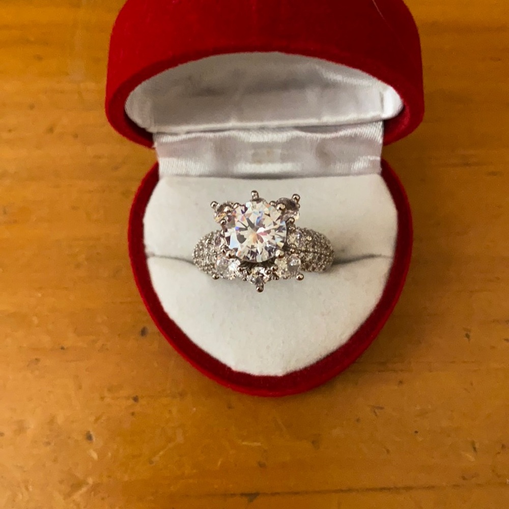 White gold filled S925 silver ring